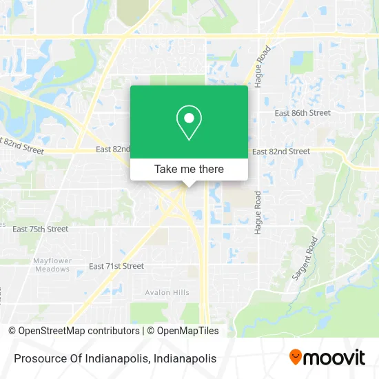 Prosource Of Indianapolis map