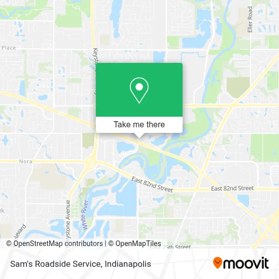 Sam's Roadside Service map