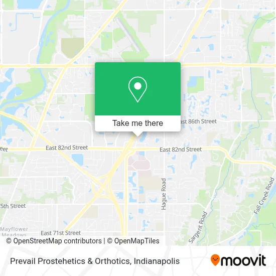 Prevail Prostehetics & Orthotics map