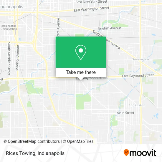 Rices Towing map