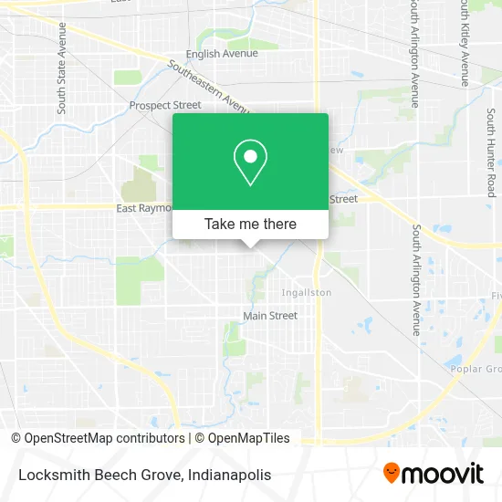 Locksmith Beech Grove map