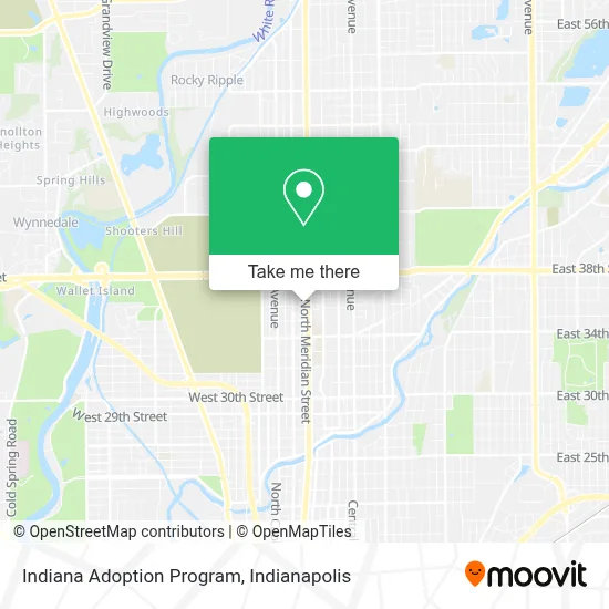 Indiana Adoption Program map