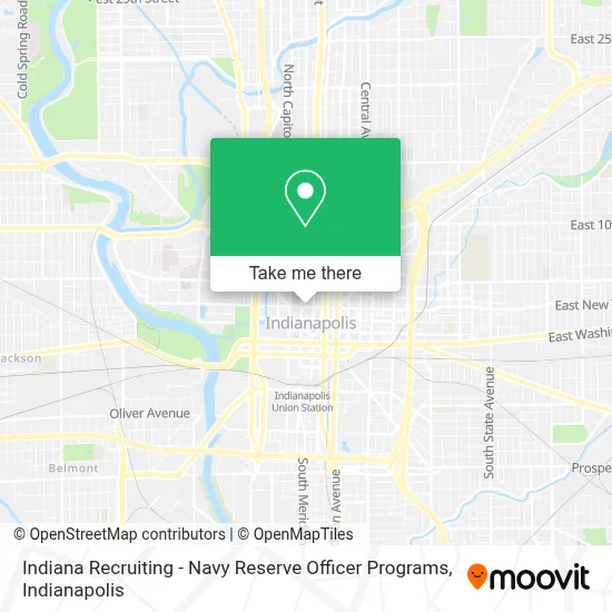 Indiana Recruiting - Navy Reserve Officer Programs map