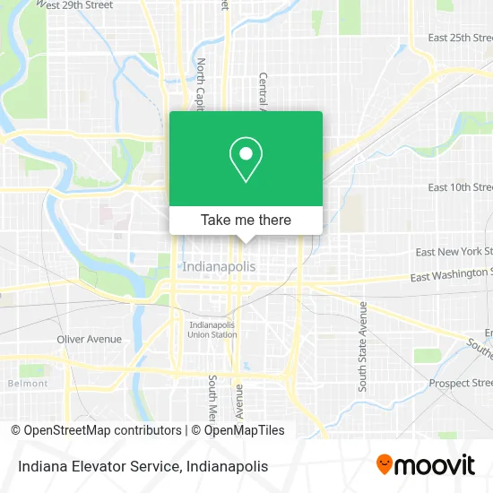 Indiana Elevator Service map