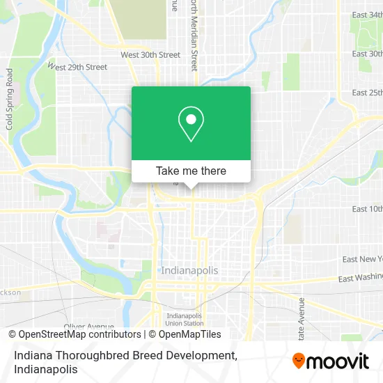 Indiana Thoroughbred Breed Development map