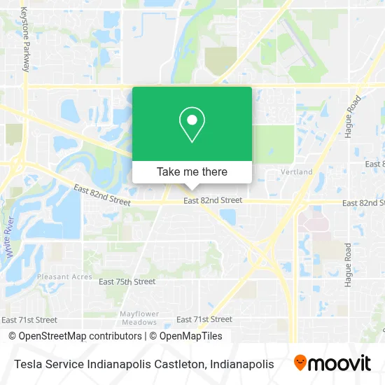 Tesla Service Indianapolis Castleton map