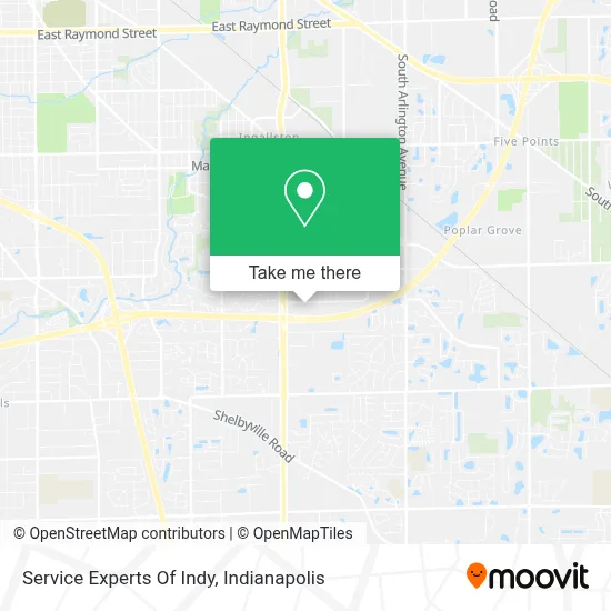 Service Experts Of Indy map