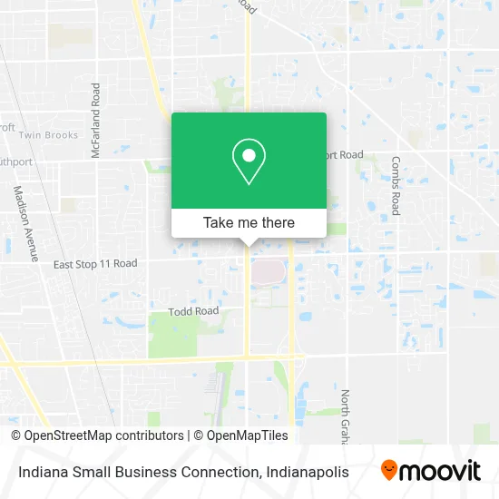 Indiana Small Business Connection map