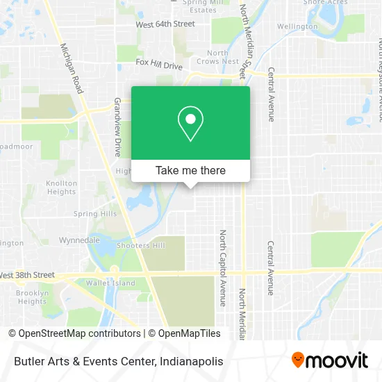 Butler Arts & Events Center map