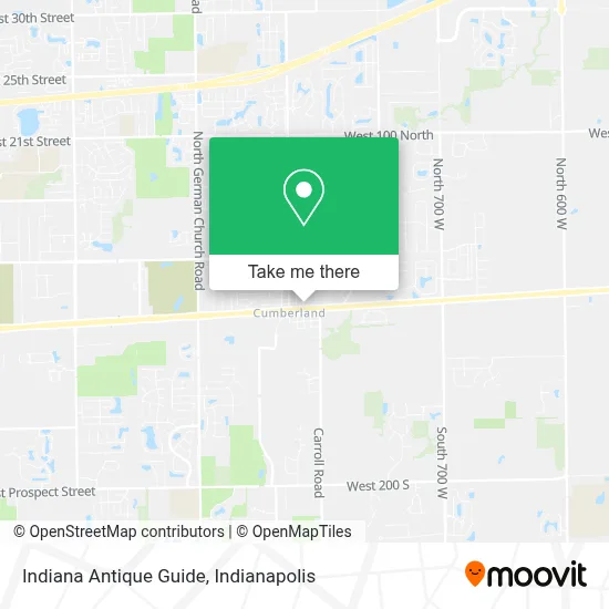 Indiana Antique Guide map
