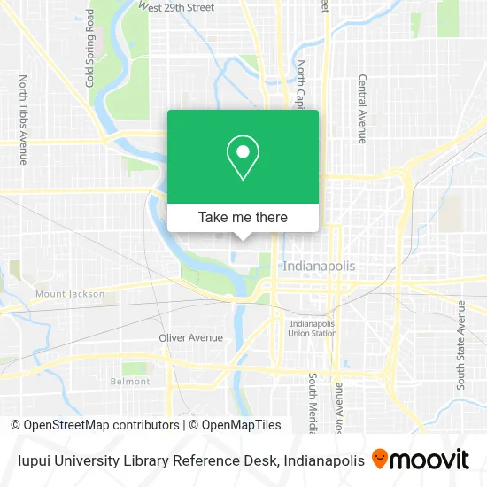 Iupui University Library Reference Desk map