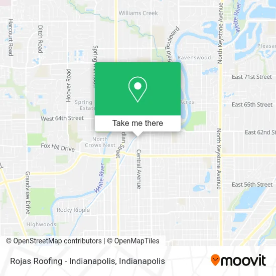 Rojas Roofing - Indianapolis map