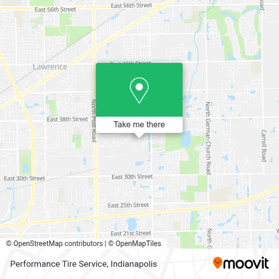 Performance Tire Service map