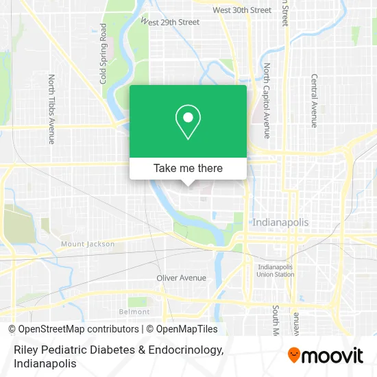 Riley Pediatric Diabetes & Endocrinology map