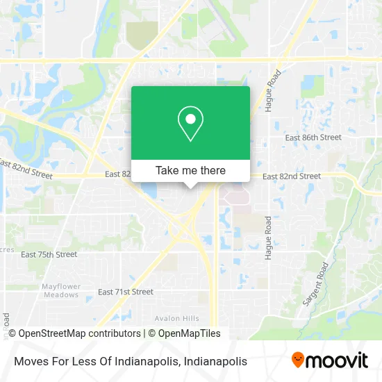 Moves For Less Of Indianapolis map