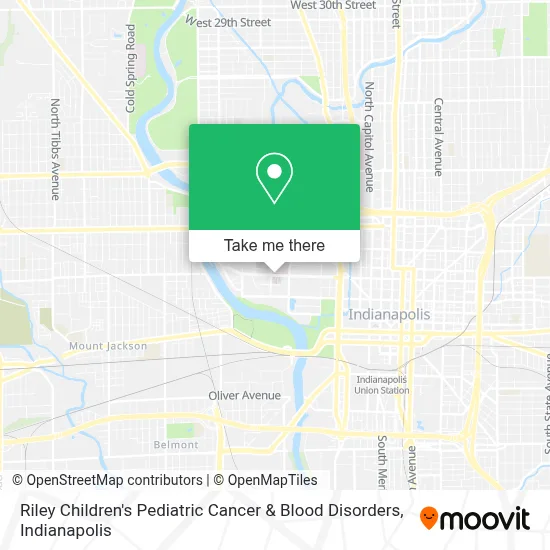 Riley Children's Pediatric Cancer & Blood Disorders map