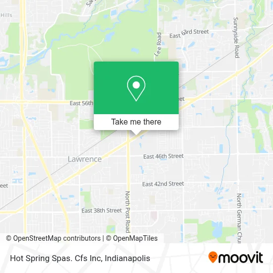 Hot Spring Spas. Cfs Inc map