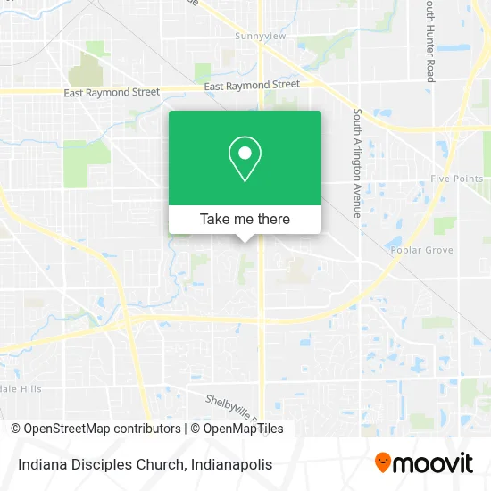 Indiana Disciples Church map