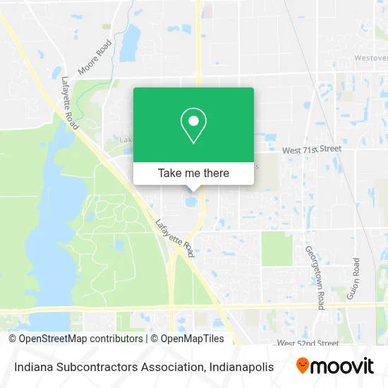 Indiana Subcontractors Association map