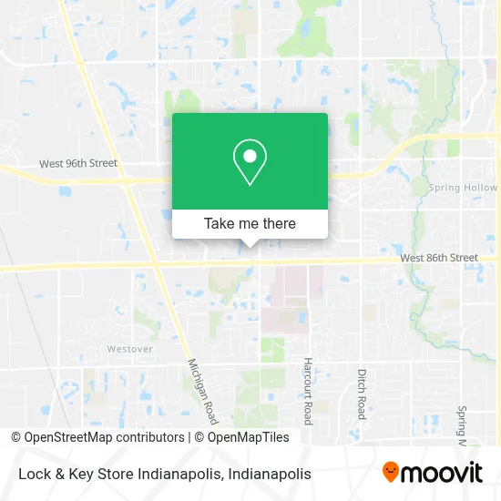 Lock & Key Store Indianapolis map