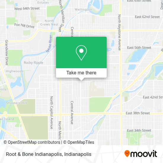Root & Bone Indianapolis map
