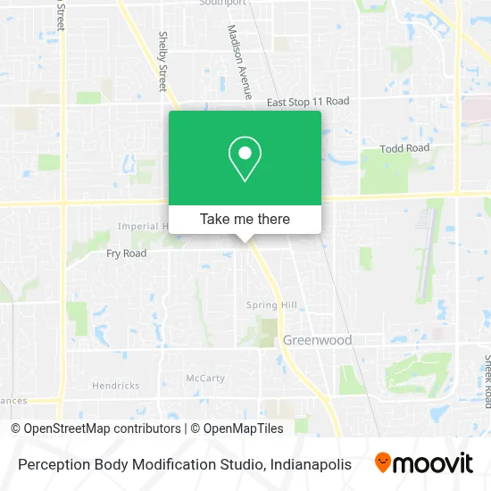 Perception Body Modification Studio map