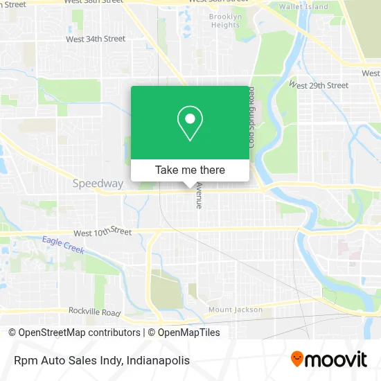 Rpm Auto Sales Indy map