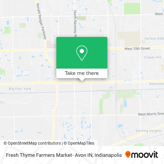 Fresh Thyme Farmers Market- Avon IN map