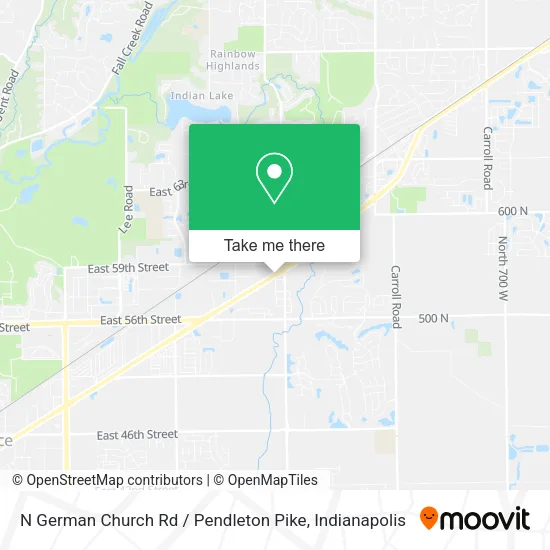 N German Church Rd / Pendleton Pike map