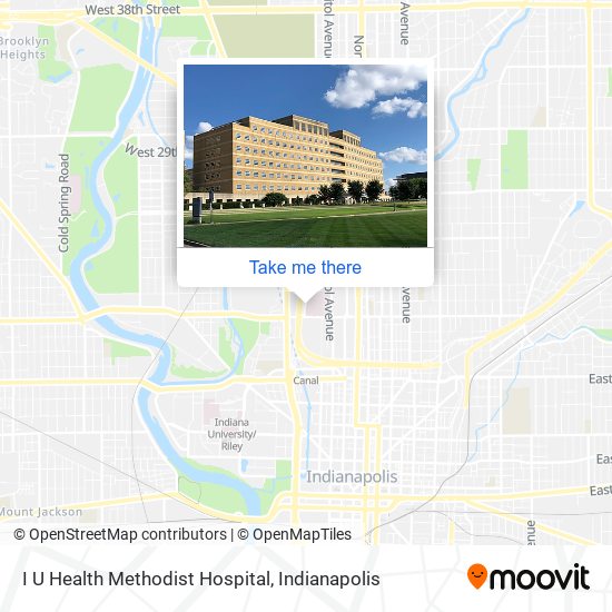 Mapa de I U Health Methodist Hospital