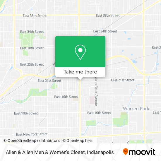 Mapa de Allen & Allen Men & Women's Closet