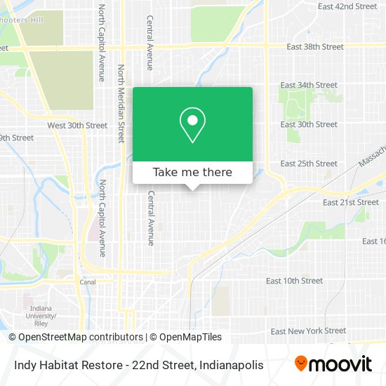 Indy Habitat Restore - 22nd Street map