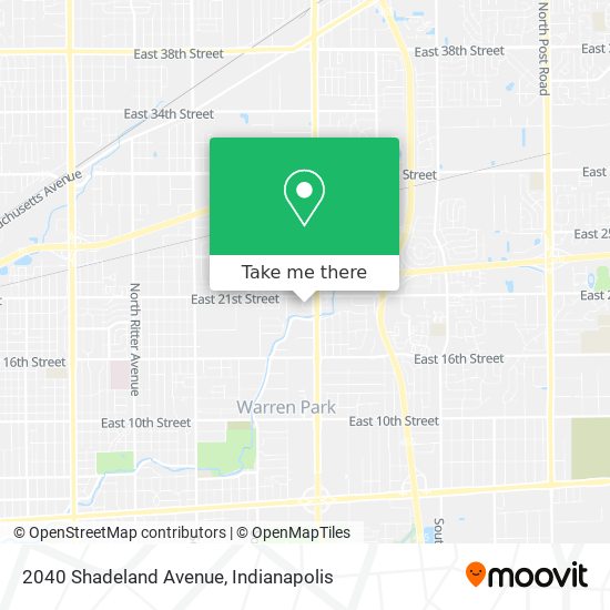 2040 Shadeland Avenue map
