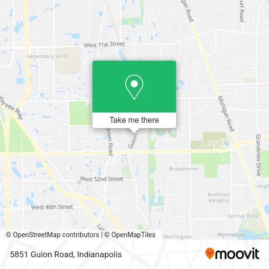 5851 Guion Road map