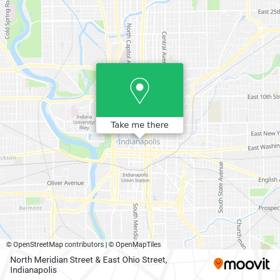 North Meridian Street & East Ohio Street map
