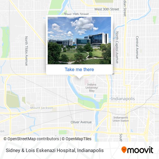 Sidney & Lois Eskenazi Hospital map