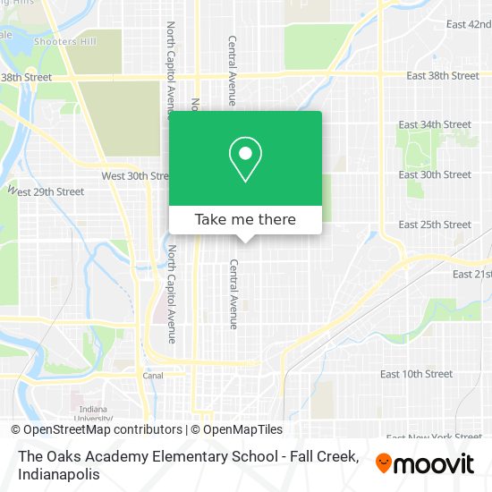 Mapa de The Oaks Academy Elementary School - Fall Creek