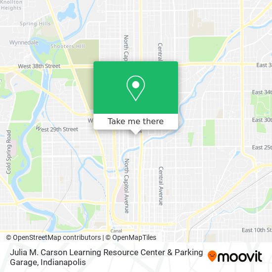 Mapa de Julia M. Carson Learning Resource Center & Parking Garage