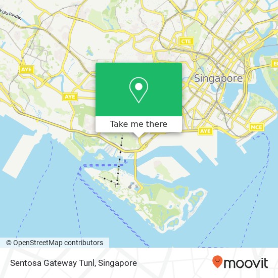 Sentosa Gateway Tunl map