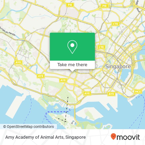 Amy Academy of Animal Arts map