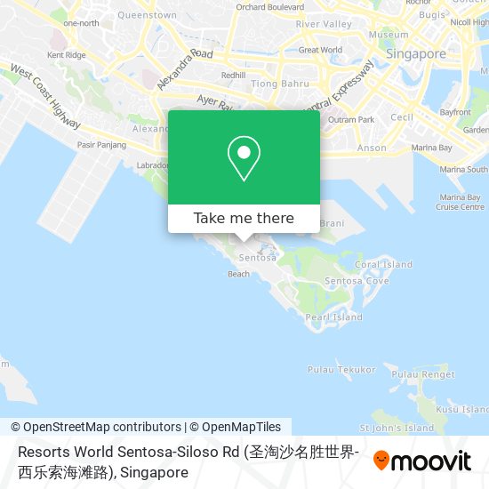 Resorts World Sentosa-Siloso Rd (圣淘沙名胜世界-西乐索海滩路) map