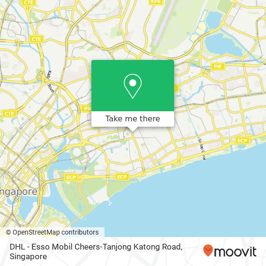 DHL - Esso Mobil Cheers-Tanjong Katong Road map