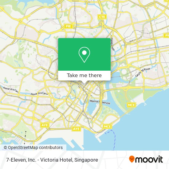 7-Eleven, Inc. - Victoria Hotel map