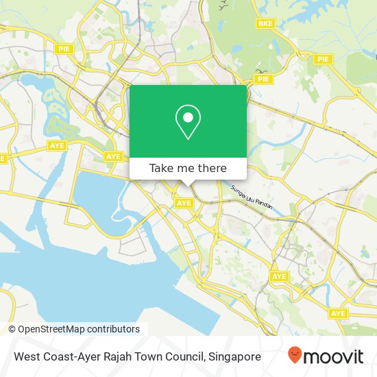 West Coast-Ayer Rajah Town Council map