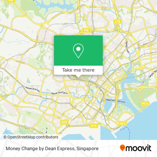 Money Change by Dean Express map