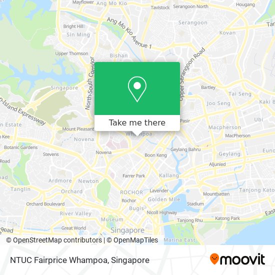 NTUC Fairprice Whampoa map