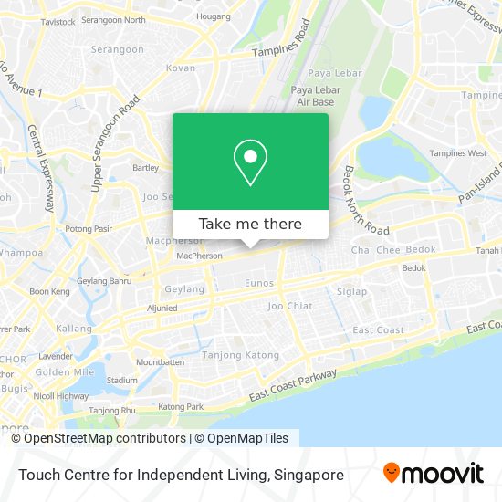 Touch Centre for Independent Living map