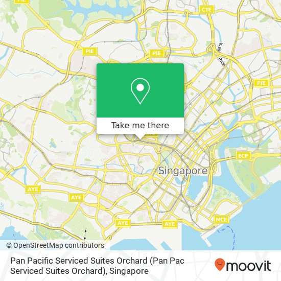 Pan Pacific Serviced Suites Orchard map