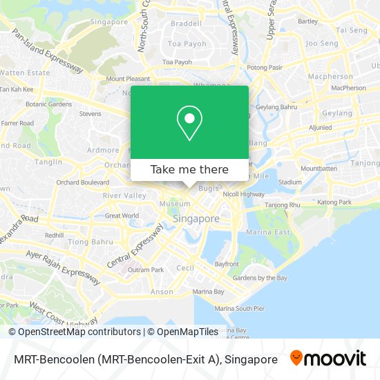 MRT-Bencoolen (MRT-Bencoolen-Exit A) map