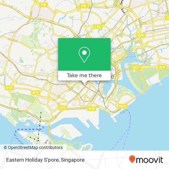 Eastern Holiday S'pore map